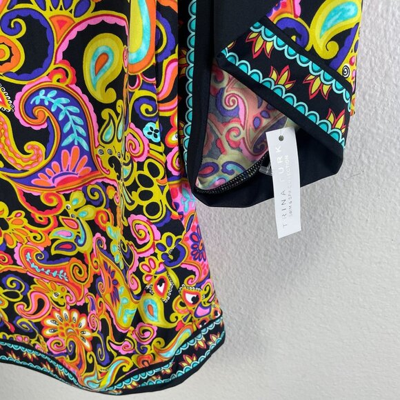 NEW Trina Turk Womens Medium Multicolor Paisley Coverup Up Dress - Picture 9 of 12